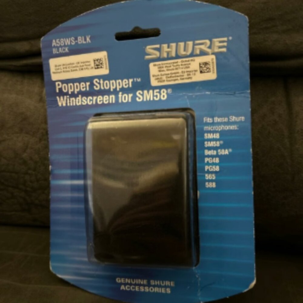 Shure A58WS Popper Stopper Windscreen for Shure Microphones SM58 Black